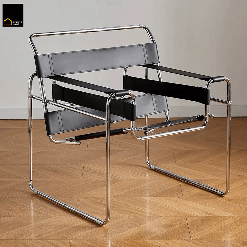 เก้าอี้อเนกประสงค์ RENITA HOME รุ่น KEVIN CHAIR สีดำโครงเหล็ก เบาะหนัง PU